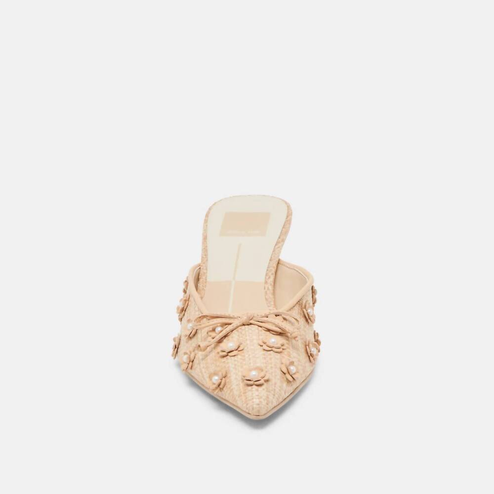 NEW DOLCE VITA women's camilo slip on pumps in natural raffia - Picture 7 of 10